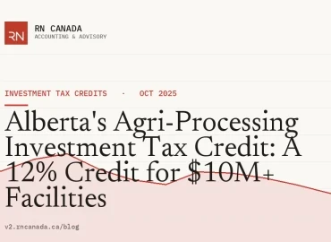 Alberta's Agri-Processing Investment Tax Credit: A 12% Credit for $10M+ Facilities