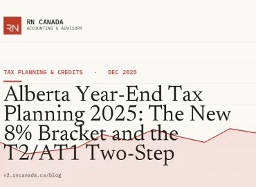 Alberta Year-End Tax Planning 2025: The New 8% Bracket and the T2/AT1 Two-Step