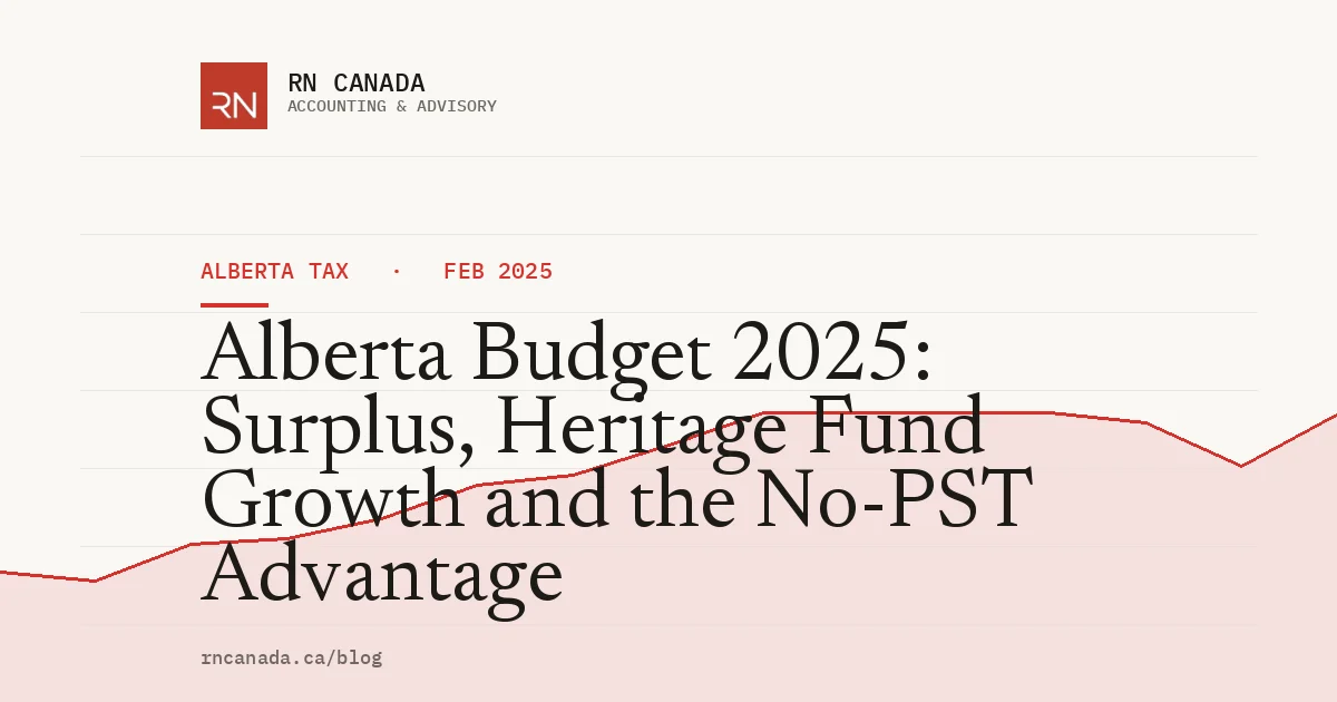 Alberta Budget 2025: Surplus, Heritage Fund Growth and the No-PST Advantage