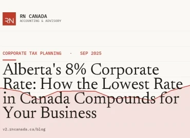 Alberta's 8% Corporate Rate: How the Lowest Rate in Canada Compounds for Your Business