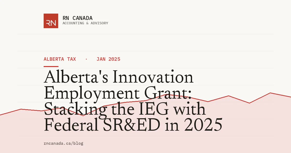 Alberta's Innovation Employment Grant: Stacking the IEG with Federal SR&ED in 2025
