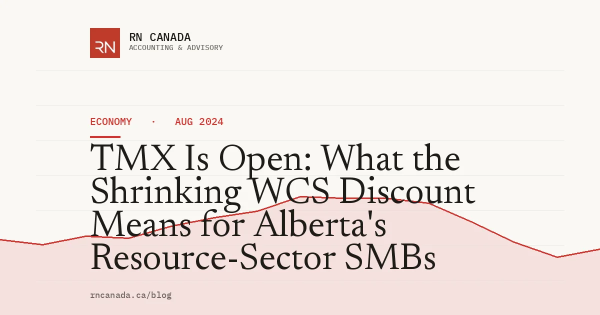 TMX Is Open: What the Shrinking WCS Discount Means for Alberta's Resource-Sector SMBs