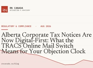Alberta Corporate Tax Notices Are Now Digital-First: What the TRACS Online Mail Switch Means for Your Objection Clock
