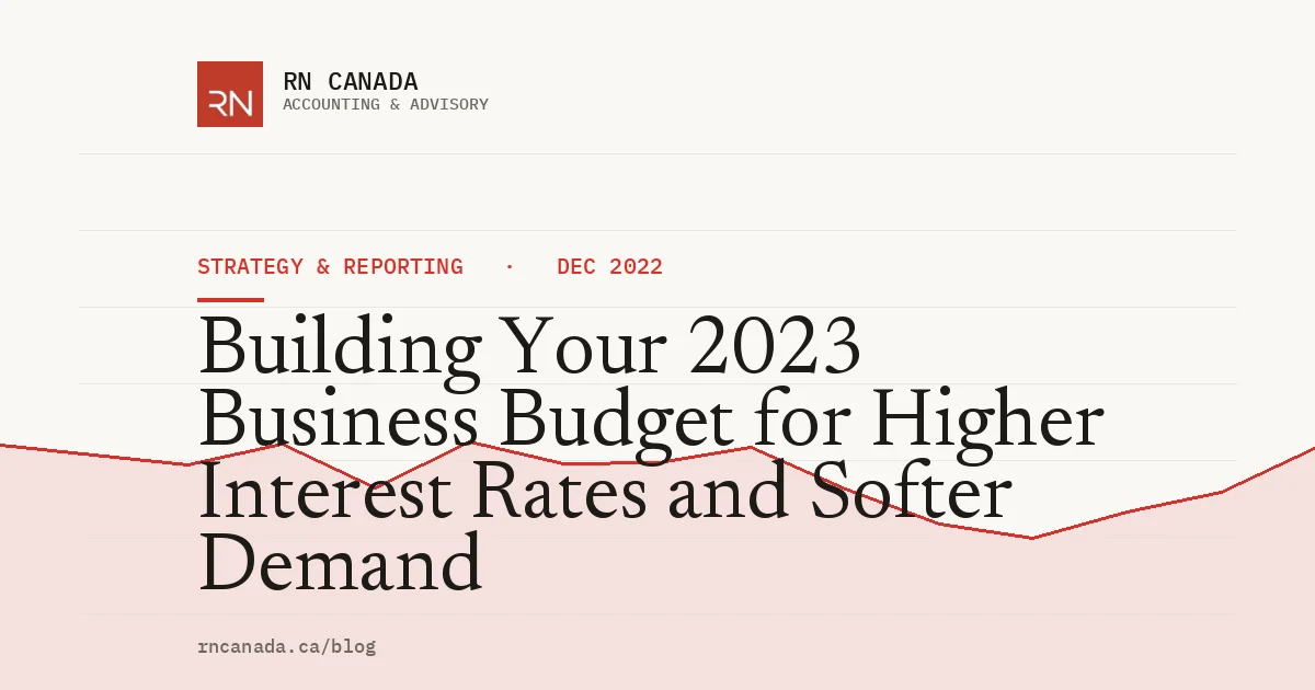 Building Your 2023 Business Budget for Higher Interest Rates and Softer Demand