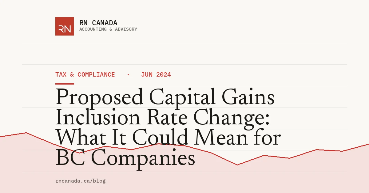 Proposed Capital Gains Inclusion Rate Change: What It Could Mean for BC Companies