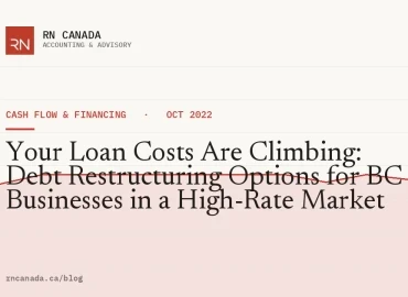 Your Loan Costs Are Climbing: Debt Restructuring Options for BC Businesses in a High-Rate Market