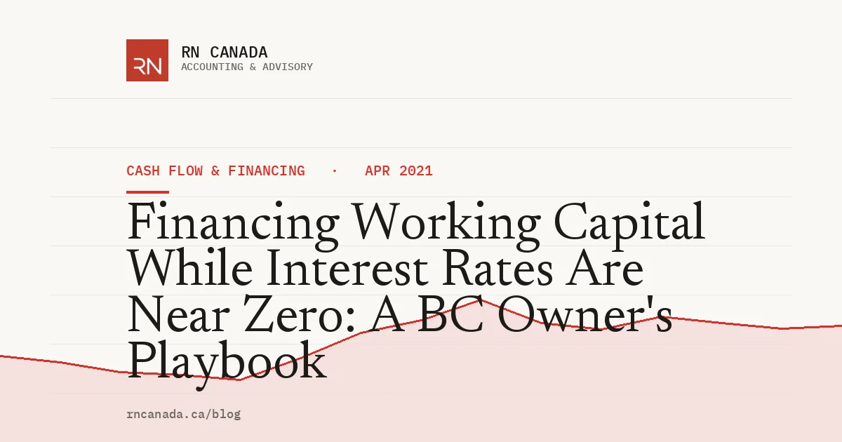 Financing Working Capital While Interest Rates Are Near Zero: A BC Owner's Playbook