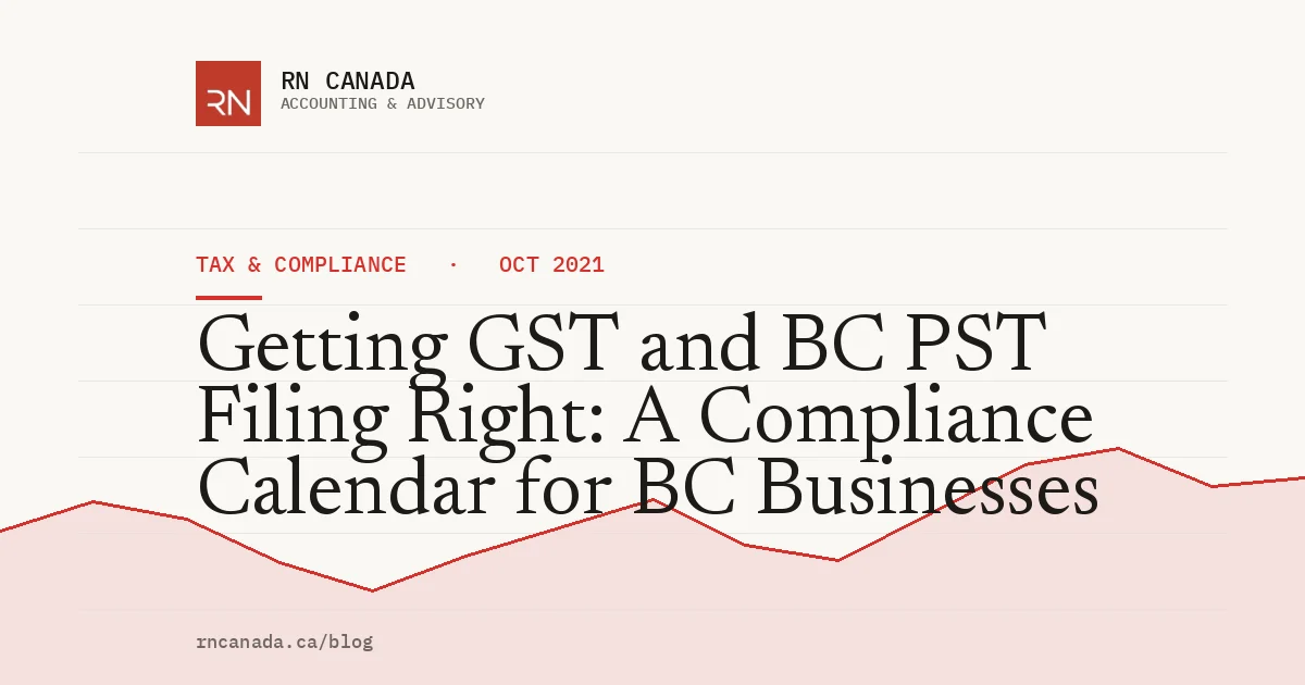Getting GST and BC PST Filing Right: A Compliance Calendar for BC Businesses