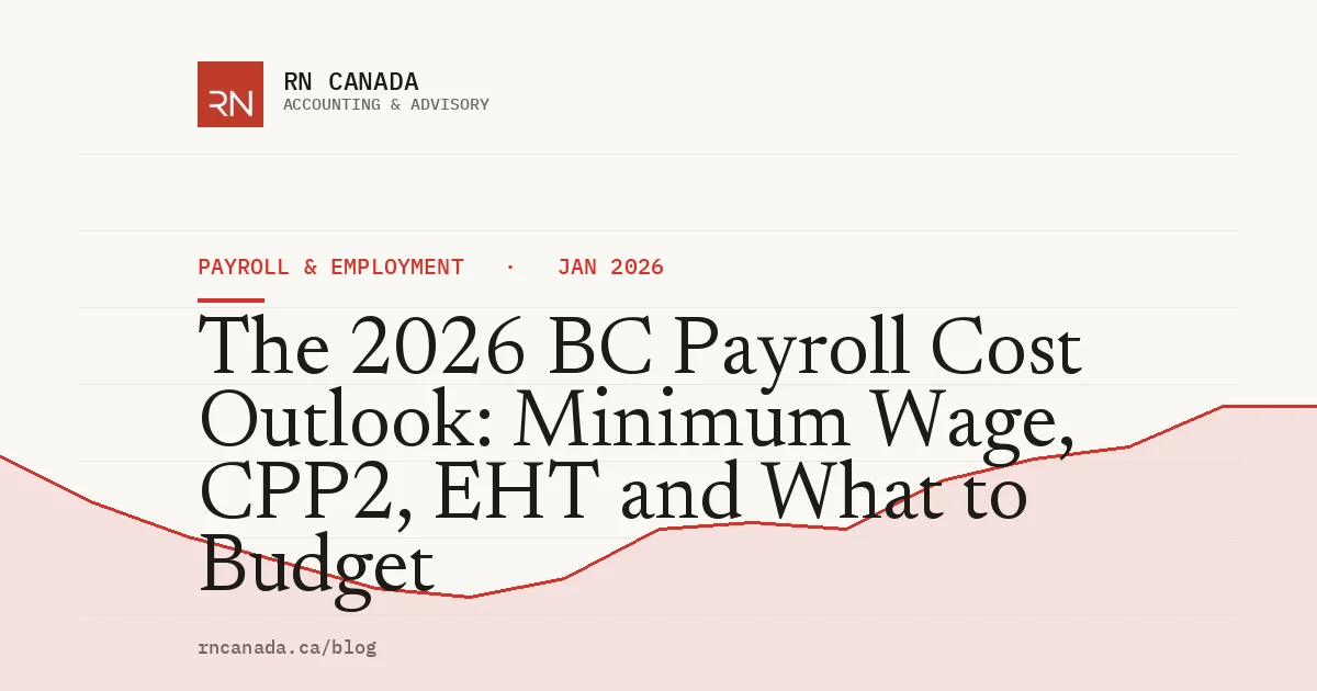 The 2026 BC Payroll Cost Outlook: Minimum Wage, CPP2, EHT and What to Budget