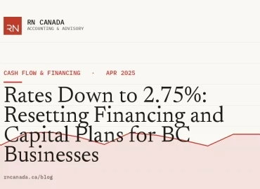 Rates Down to 2.75%: Resetting Financing and Capital Plans for BC Businesses