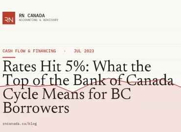 Rates Hit 5%: What the Top of the Bank of Canada Cycle Means for BC Borrowers