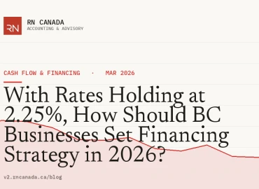With Rates Holding at 2.25%, How Should BC Businesses Set Financing Strategy in 2026?