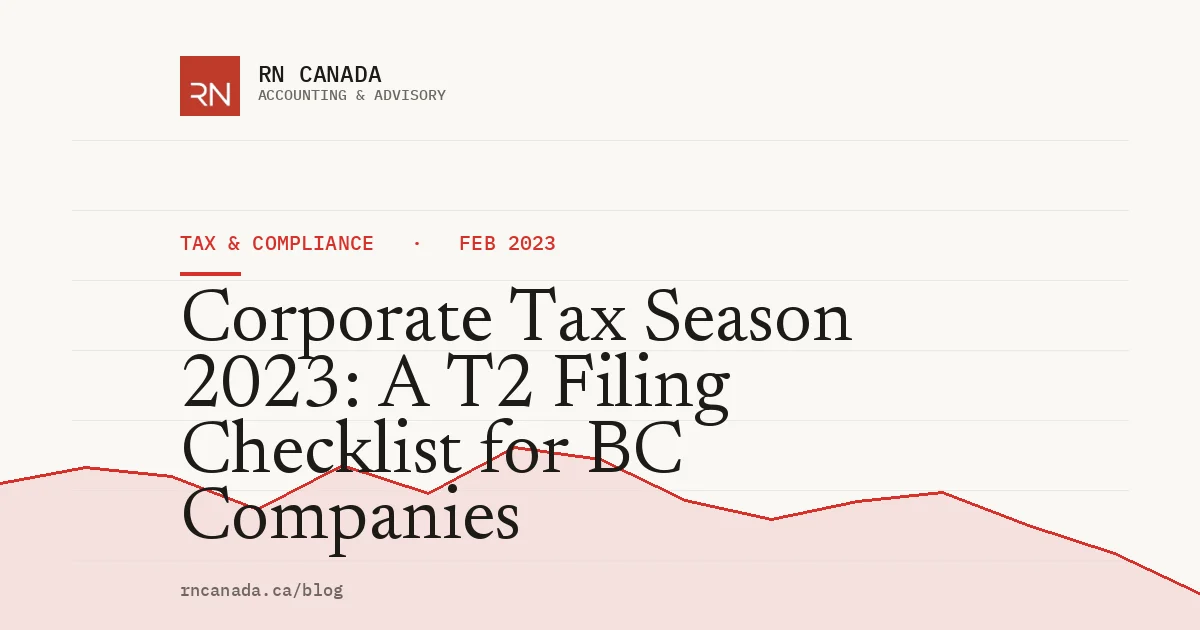 Corporate Tax Season 2023: A T2 Filing Checklist for BC Companies