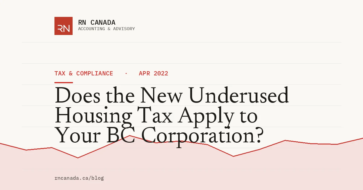 Does the New Underused Housing Tax Apply to Your BC Corporation?