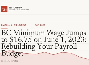 BC Minimum Wage Jumps to $16.75 on June 1, 2023: Rebuilding Your Payroll Budget