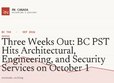 Three Weeks Out: BC PST Hits Architectural, Engineering, and Security Services on October 1