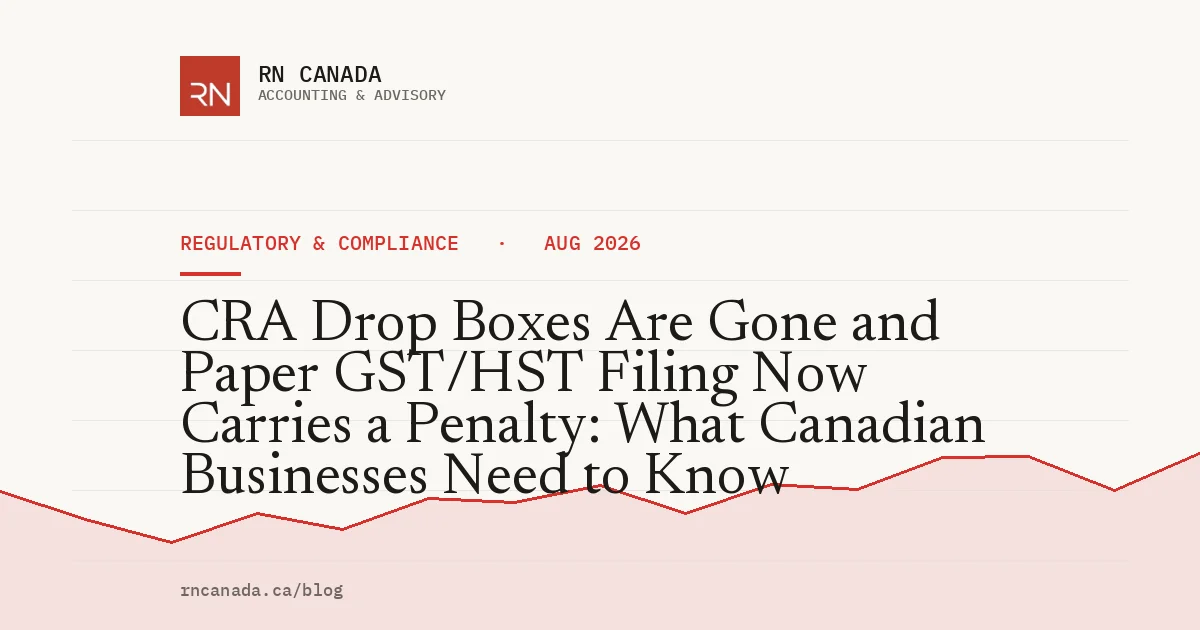CRA Drop Boxes Are Gone and Paper GST/HST Filing Now Carries a Penalty: What Canadian Businesses Need to Know