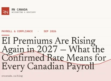 EI Premiums Are Rising Again in 2027 — What the Confirmed Rate Means for Every Canadian Payroll