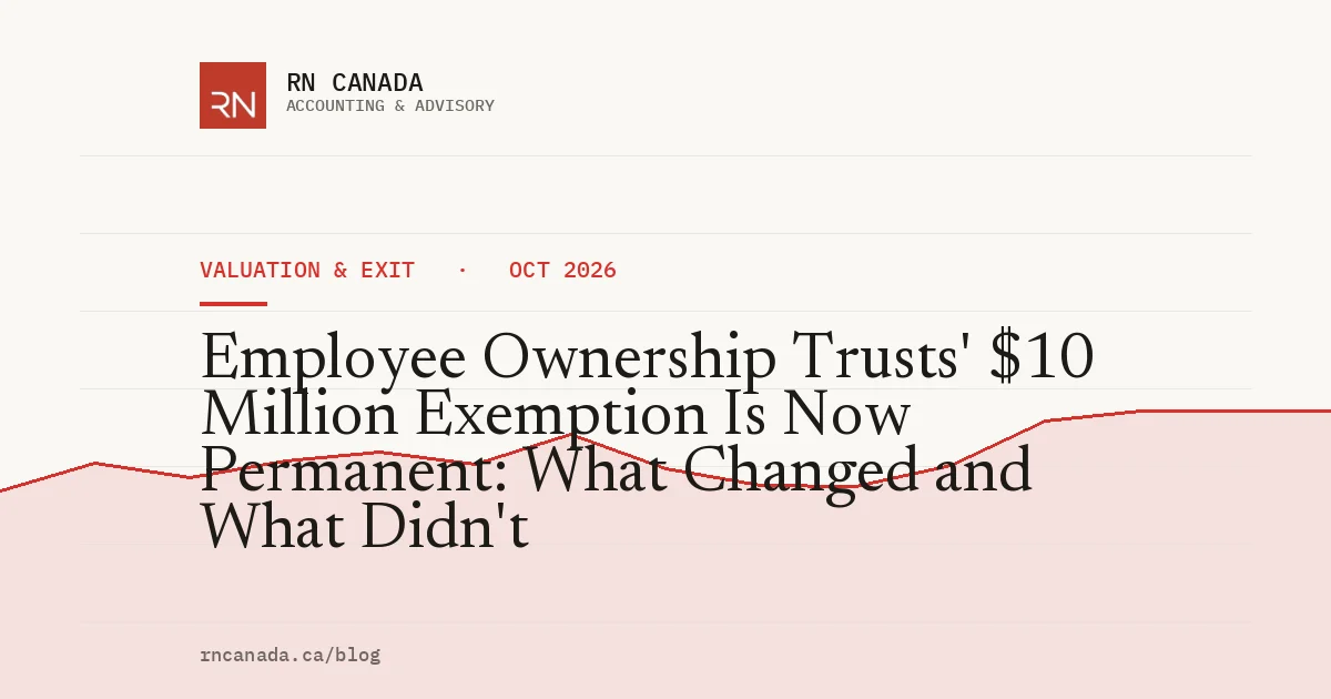 Employee Ownership Trusts' $10 Million Exemption Is Now Permanent: What Changed and What Didn't