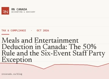 Meals and Entertainment Deduction in Canada: The 50% Rule and the Six-Event Staff Party Exception