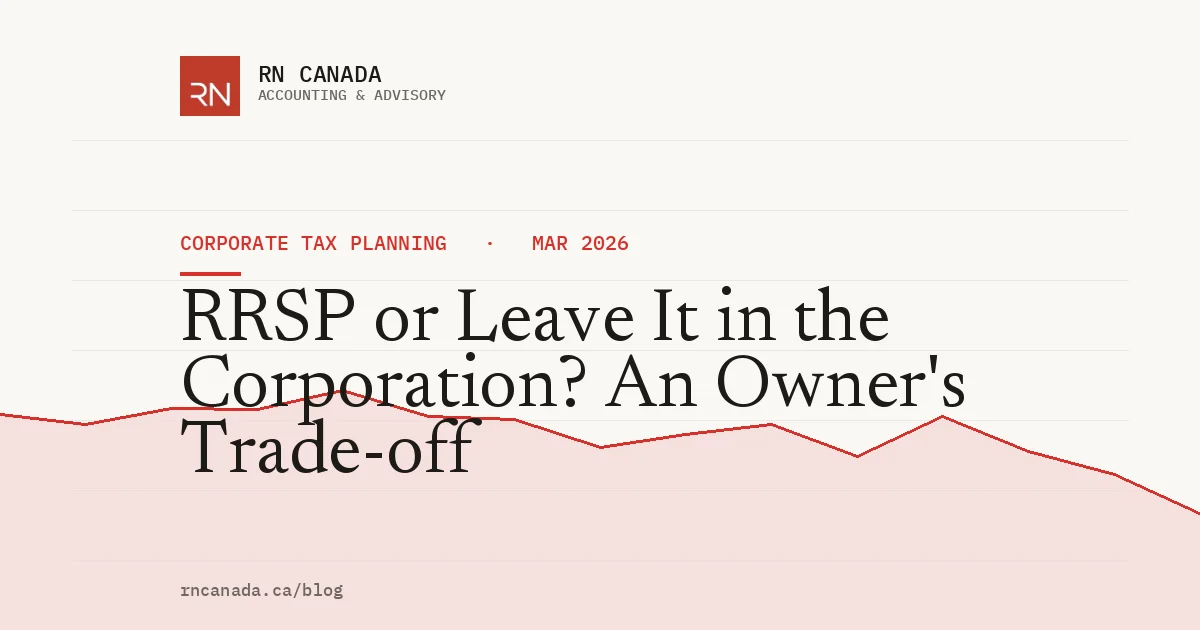 RRSP or Leave It in the Corporation? An Owner's Trade-off