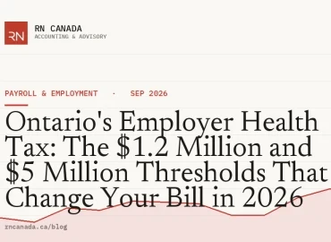 Ontario's Employer Health Tax: The $1.2 Million and $5 Million Thresholds That Change Your Bill in 2026